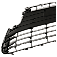 Front, Center Bumper Grille, Textured Gray, Base Model