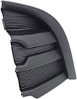 Front, Driver Side Bumper Grille, Textured Black, Base Model, CAPA Certified