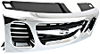 Upper Grille Assembly, Chrome Shell with Painted Black Insert