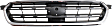 Upper Grille Assembly, Chrome Shell with Black Insert