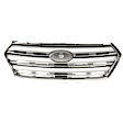 Upper Grille Assembly, Painted Silver Shell with Gray Insert