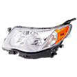 Driver Side Headlight, with Bulb, Halogen, Clear Lens, 4 Cyl., 2.5L Engine, CAPA Certified