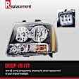 Driver Side Headlight, without Bulb, Halogen, Clear Lens