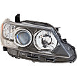 Passenger Side Headlight, without Bulb, Halogen, Clear Lens, Base Model, CAPA Certified