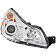 Passenger Side Headlight, with Bulb, Halogen, Clear Lens, Chrome Interior, CAPA Certified