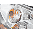 Passenger Side Headlight, with Bulb, Halogen, Clear Lens, Black Interior