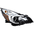 Passenger Side Headlight, with Bulb, Halogen, Clear Lens, Black Interior, CAPA Certified