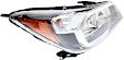 Passenger Side Headlight, with Bulb, Halogen, 2.0L Engine Models, Clear Lens, Gray Interior, CAPA Certified