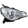 Passenger Side Headlight, with Bulb, Halogen, Clear Lens, Base Model, 4 Cyl., 2.0L Engine, CAPA Certified