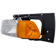 Driver Side Headlight, with Bulb, Halogen, Except Sealed Beam, Clear and Amber Lens, Base Model