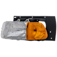 Driver Side Headlight, with Bulb, Halogen, Except Sealed Beam, Clear and Amber Lens, Base Model