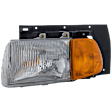 Driver Side Headlight, with Bulb, Halogen, Except Sealed Beam, Clear and Amber Lens, Base Model