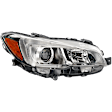 Passenger Side Headlight, with Bulb, Halogen, Clear Lens, CAPA Certified
