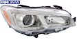 Passenger Side Headlight, with Bulb, Halogen, Clear Lens, CAPA Certified