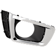 Front, Passenger Side Fog Light Trim, Black and Chrome, 2.0L Engine