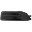 Front, Driver Side Fog Light Cover, Textured Black