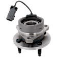 Front, Driver or Passenger Side Wheel Hub, With Bearing, With Sensor, 4 Lugs, 4-Wheel ABS