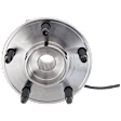 Front, Driver or Passenger Side Wheel Hub, 5 Lugs, With Bearing, With Sensor
