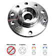 Front, Driver or Passenger Side Wheel Hub, Without Bearing, 5 x 4.33 in. Bolt Pattern, FWD