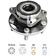 Front, Driver or Passenger Side Wheel Hub, with Bearing
