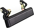 Front, Driver or Passenger Side Textured Black Exterior Door Handle, Without Key Hole