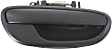 Front, Passenger Side Textured Black Exterior Door Handle, Without Key Hole