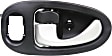Front, Driver Side Black bezel with silver lever Interior Door Handle, Sport Utility