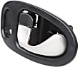 Front, Driver Side Black bezel with silver lever Interior Door Handle, Sport Utility