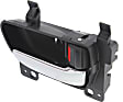 Front, Passenger Side Interior Door Handle, Black Bezel with Chrome Lever, With Door Lock Button, 4 Cyl., 2.0L Engine