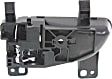 Front, Passenger Side Interior Door Handle, Black Bezel with Chrome Lever, With Door Lock Button, 4 Cyl., 2.0L Engine