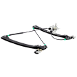 Front, Driver Side Window Regulator, Power, With One Touch Feature