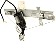 Rear, Driver Side Power Window Regulator, With Motor