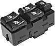 Front, Driver Side Window Switch, Black, 5-Button, Sedan