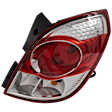 Passenger Side Tail Light, with Bulb, Halogen, Clear and Red Lens, Red Line Model