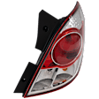 Passenger Side Tail Light, with Bulb, Halogen, Clear and Red Lens, Red Line Model