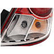 Passenger Side Tail Light, with Bulb, Halogen, Clear and Red Lens, Red Line Model