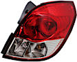 Passenger Side Tail Light, with Bulb, Halogen, Clear and Red Lens