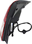 Driver Side Tail Light, with Bulb, Halogen, Clear and Red Lens