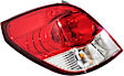 Driver Side Tail Light, with Bulb, Halogen, Clear and Red Lens