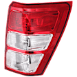 Passenger Side Tail Light, without Bulb, Halogen, Clear and Red Lens