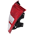 Passenger Side Tail Light, without Bulb, Halogen, Clear and Red Lens