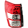 Driver Side Tail Light, without Bulb, Halogen, Clear and Red Lens
