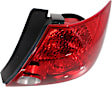 Passenger Side Tail Light, without Bulb, Halogen, Clear and Red Lens, 4 Cyl., 2.4L Engine