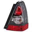 Passenger Side Tail Light, with Bulb, Halogen, Clear and Red Lens, With Sport Model