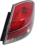 Passenger Side Tail Light, with Bulb, Halogen, Clear and Red Lens