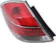 Driver Side Tail Light, with Bulb, Halogen, Clear and Red Lens