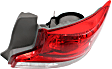 Passenger Side Tail Light, without Bulb, Halogen, Clear and Red Lens, Base Model