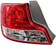 Driver Side Tail Light, without Bulb, Halogen, Clear and Red Lens, Base Model