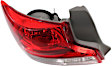 Driver Side Tail Light, without Bulb, Halogen, Clear and Red Lens, Base Model