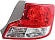 Passenger Side Tail Light, without Bulb, Halogen, Clear and Red Lens, Base Model, With Socket Hole